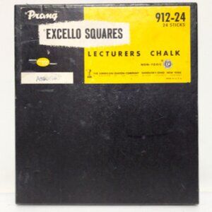 Prang Excello Lecturers Chalk Squares Asstd Colors w/Box Non Toxic Vintage